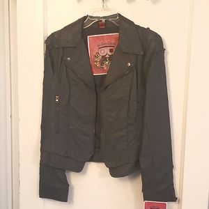 💣😎Distressed Collection by Bernardo Faux Leather Jacket sz M